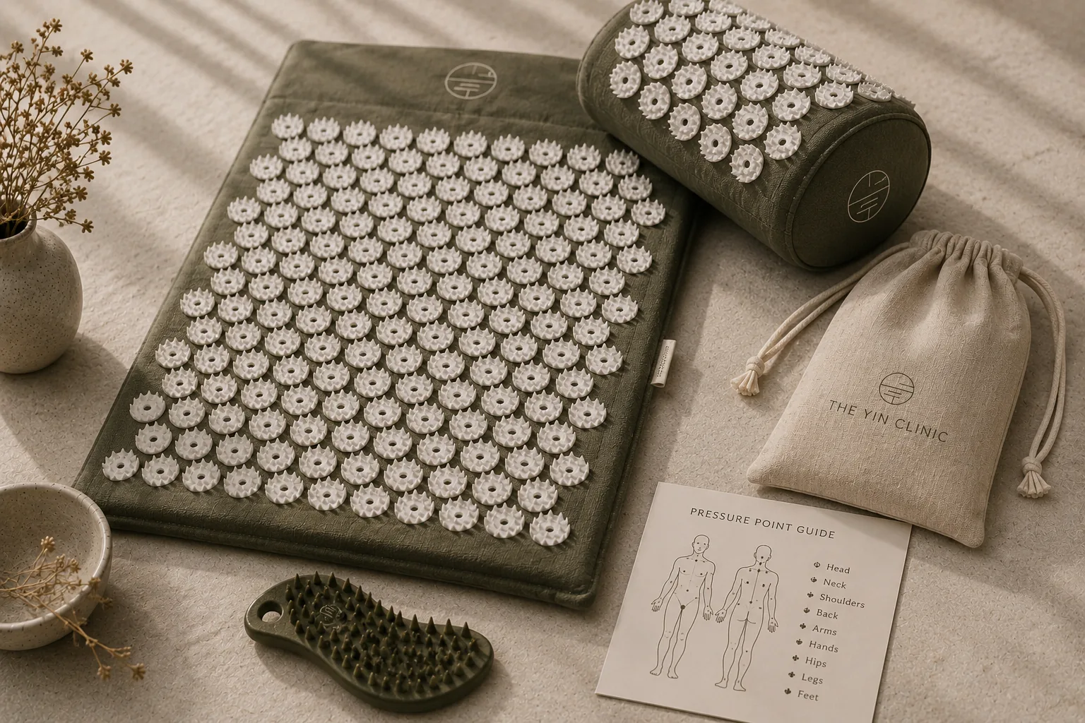 Release ritual goods on a linen surface
