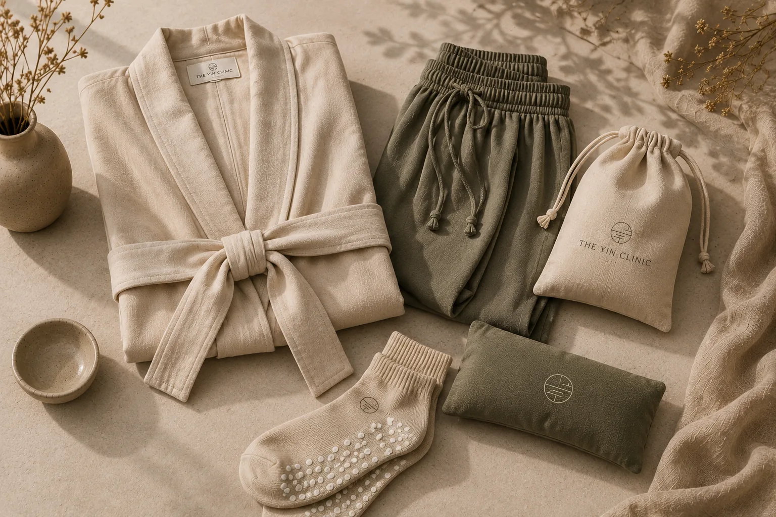 Ritualwear ritual goods on a linen surface