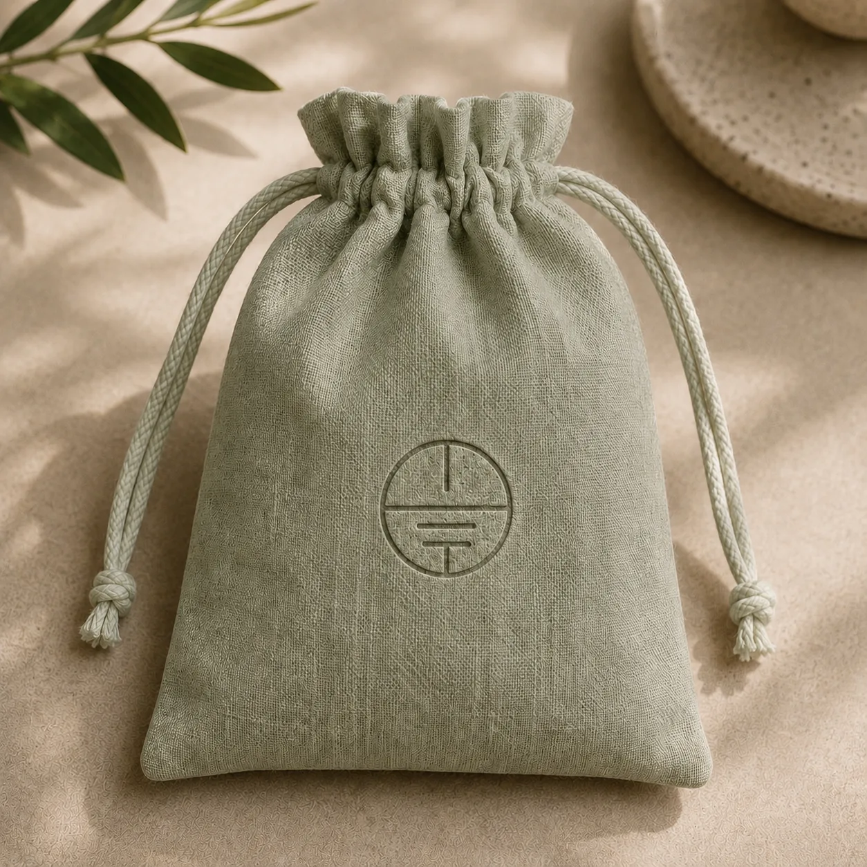 Linen Drawstring Pouch